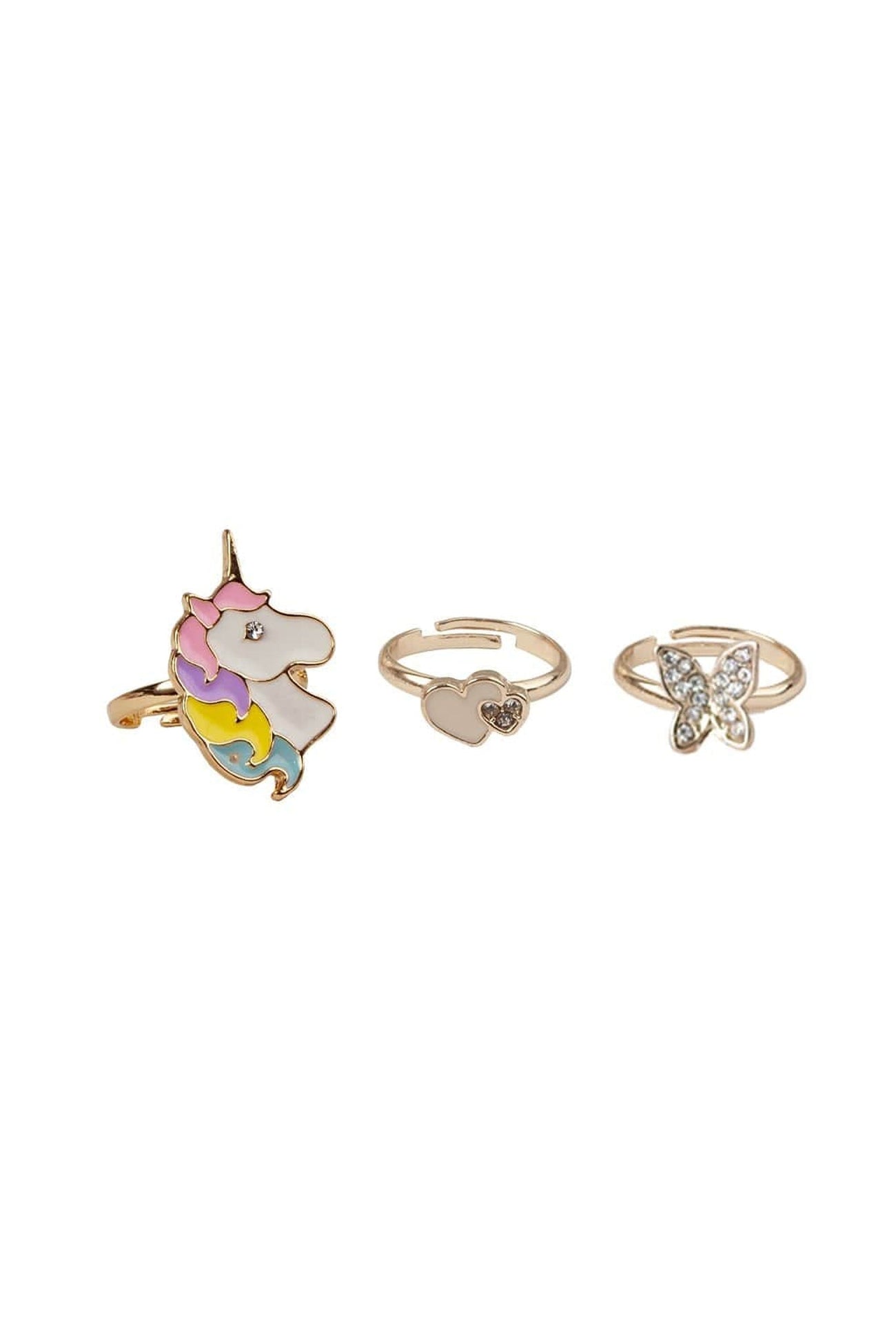 Bagues x3 / Licorne – papillon