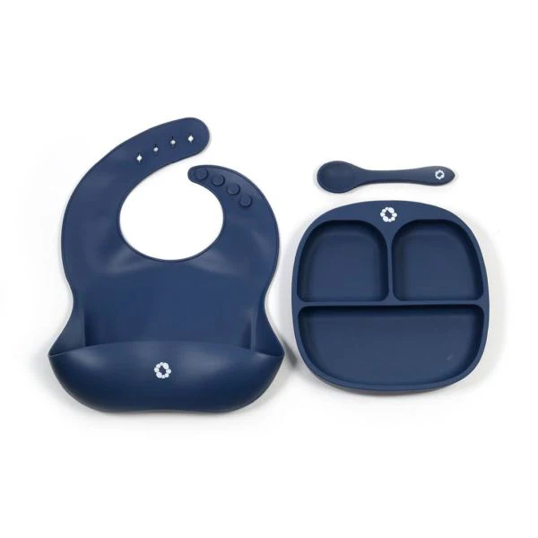 ENSEMBLE VAISSELLE 3 MORCEAUX "PETIT GLOUTON" BLEUET