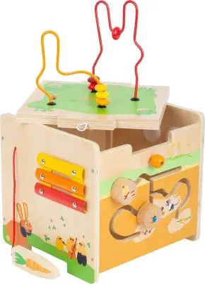 Cube de motricité Lapin, jouet pour enfant en bois – Image 3