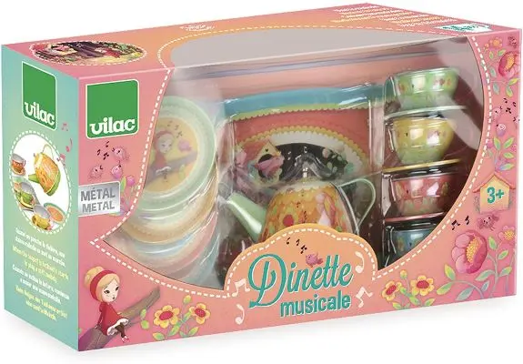 Dinette musicale, dinette en métal pour enfant VILAC