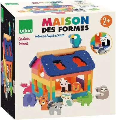 Maison des formes Arc-en-ciel - Andy Westface, jouet eveil en bois