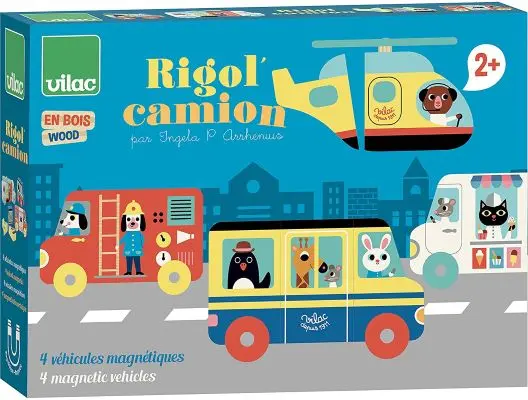Rigol'camion Ingela P.Arrhenius, camions en bois aimantés