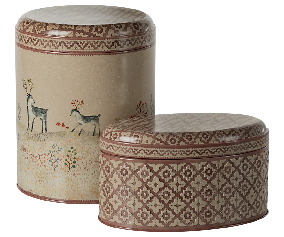 Boîte en métal x2 / Noël