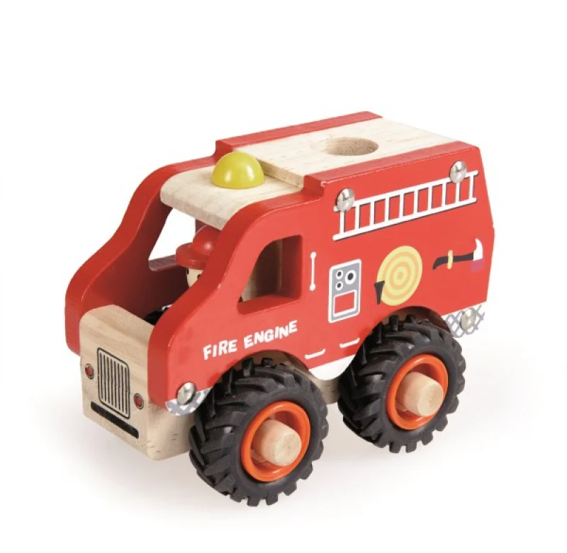 CAMION DE POMPIER EN BOIS – Image 2