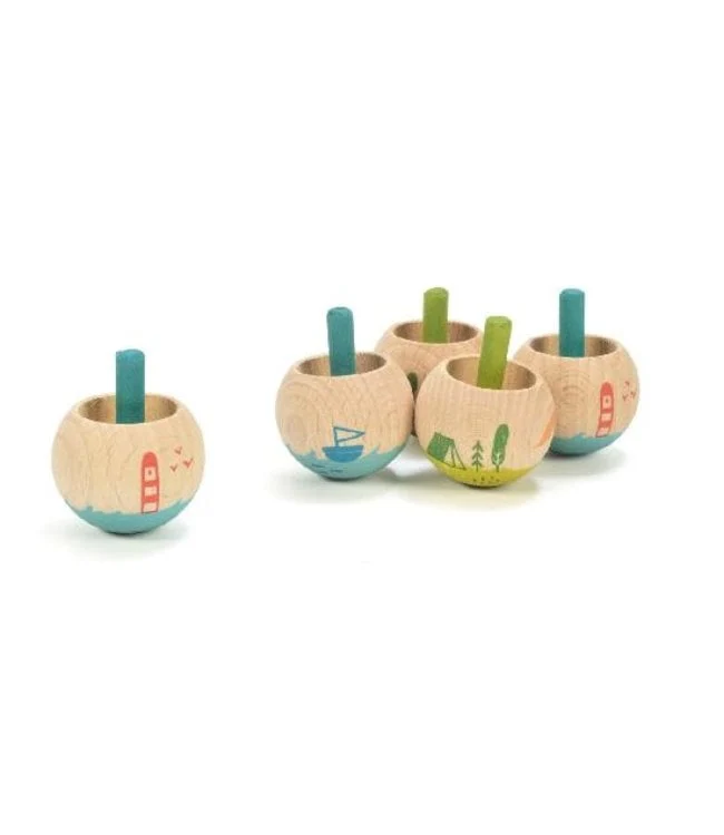 TOUPIE EN BOIS "LITTLE WORLDS" – Image 2