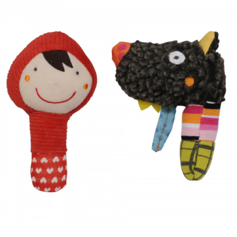 MARACAS EN TISSU LOULOUP ET CHAPERON ROUGE