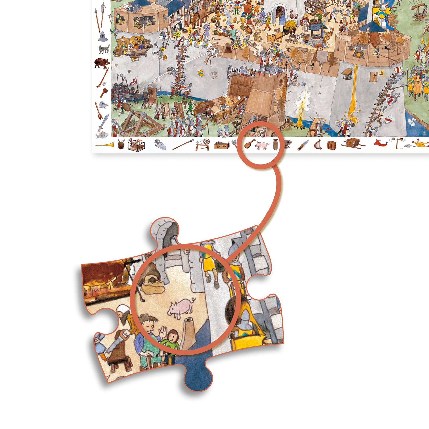 PUZZLE CHÂTEAU-FORT 100 pcs DJ07503 Djeco – Image 3