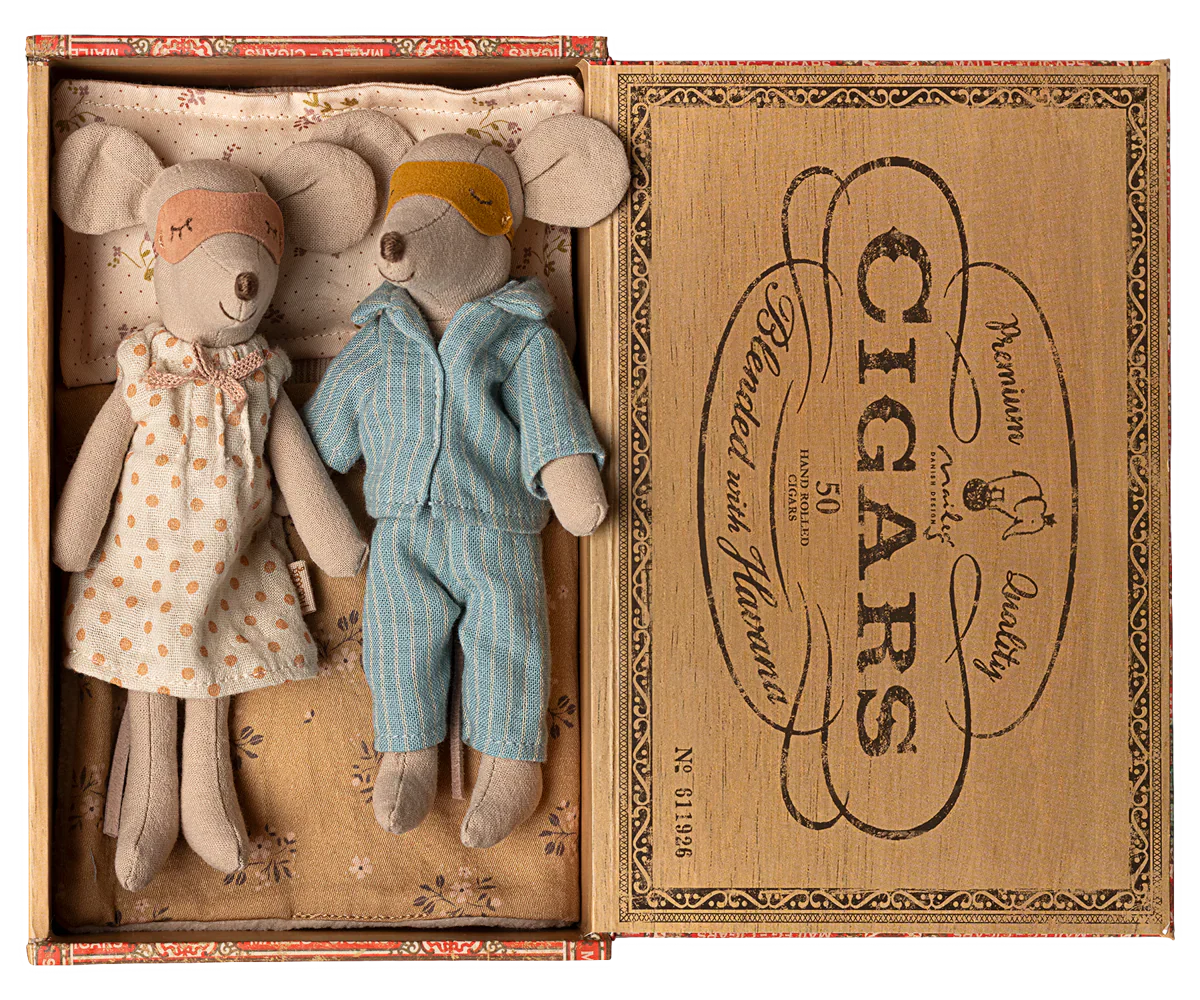 SOURIS MAMAN ET PAPA DANS BOÎTE DE CIGARES – Image 3